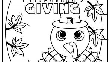 cute thanksgiving turkey coloring image