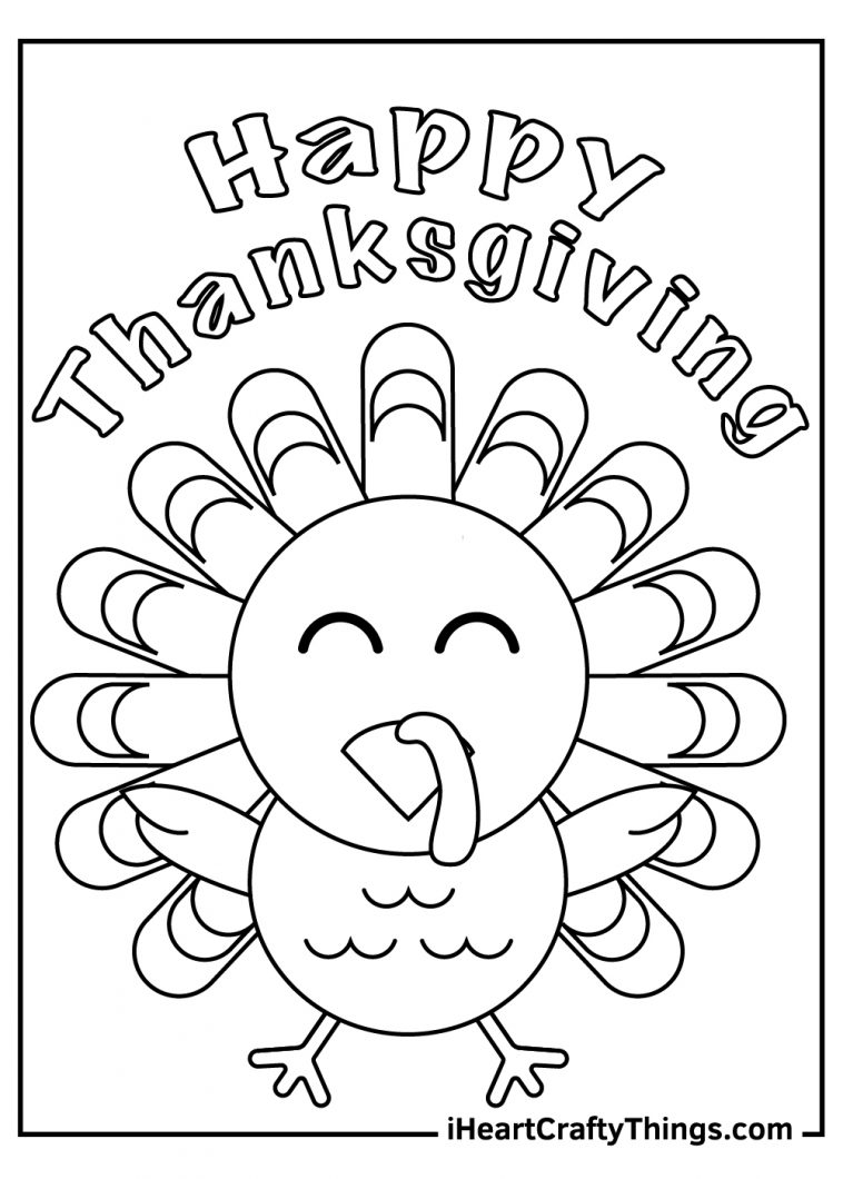Thanksgiving Turkey Coloring Pages (100% Free Printables)