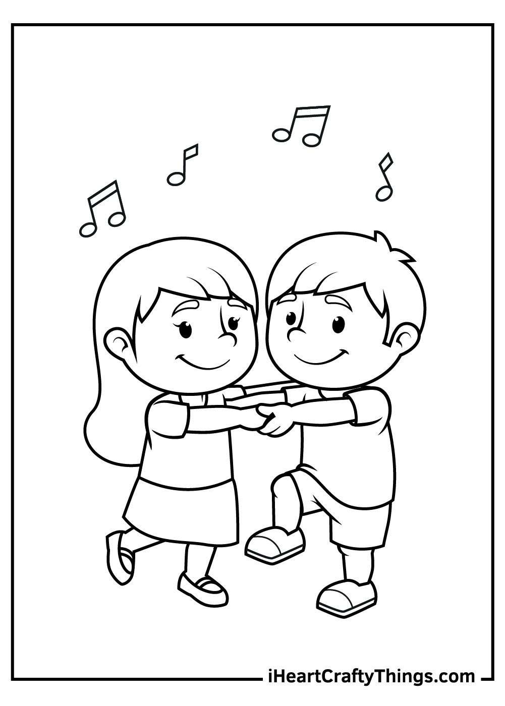 dance party coloring page