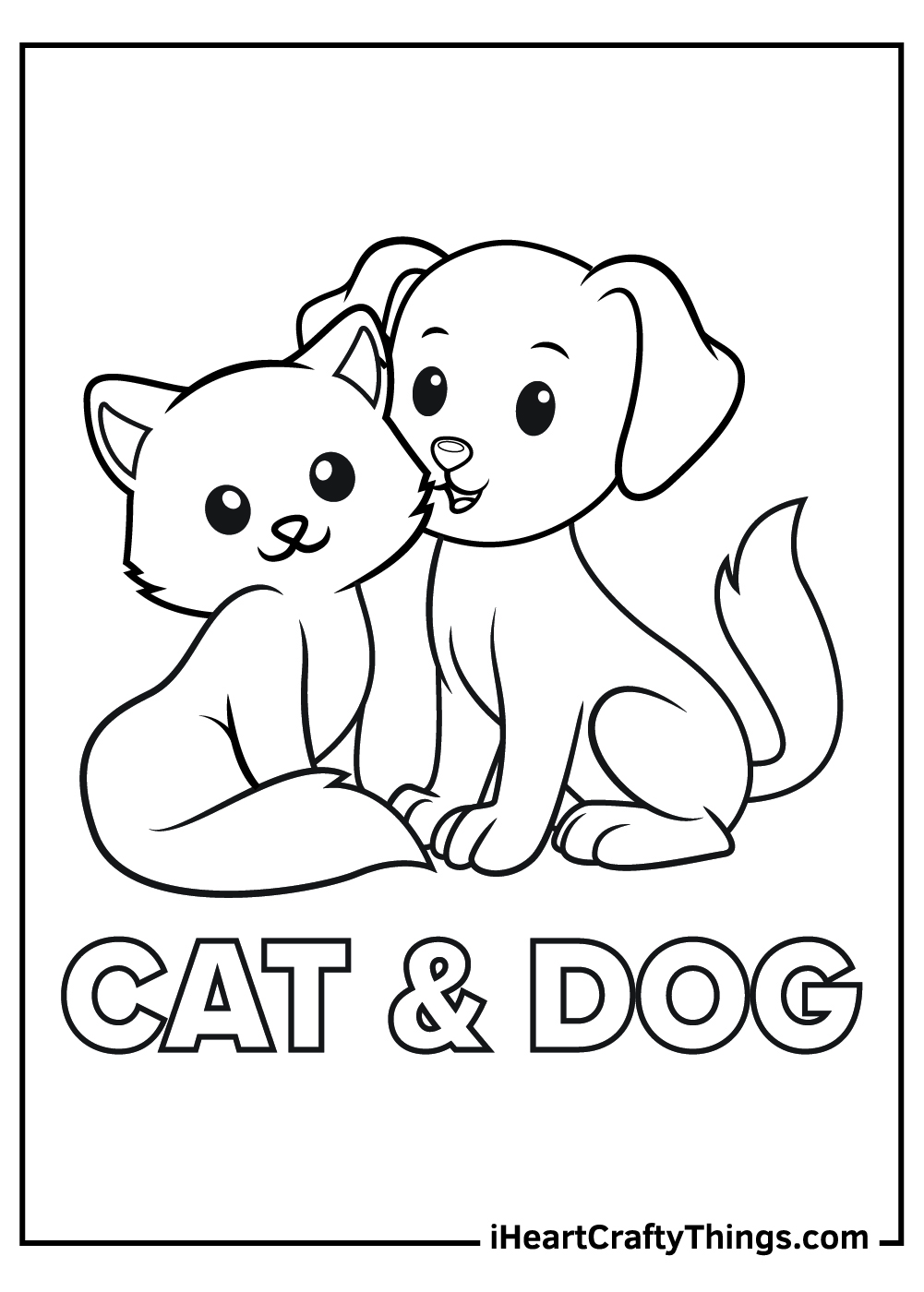 Dog And Cat Coloring Pages Updated 2021