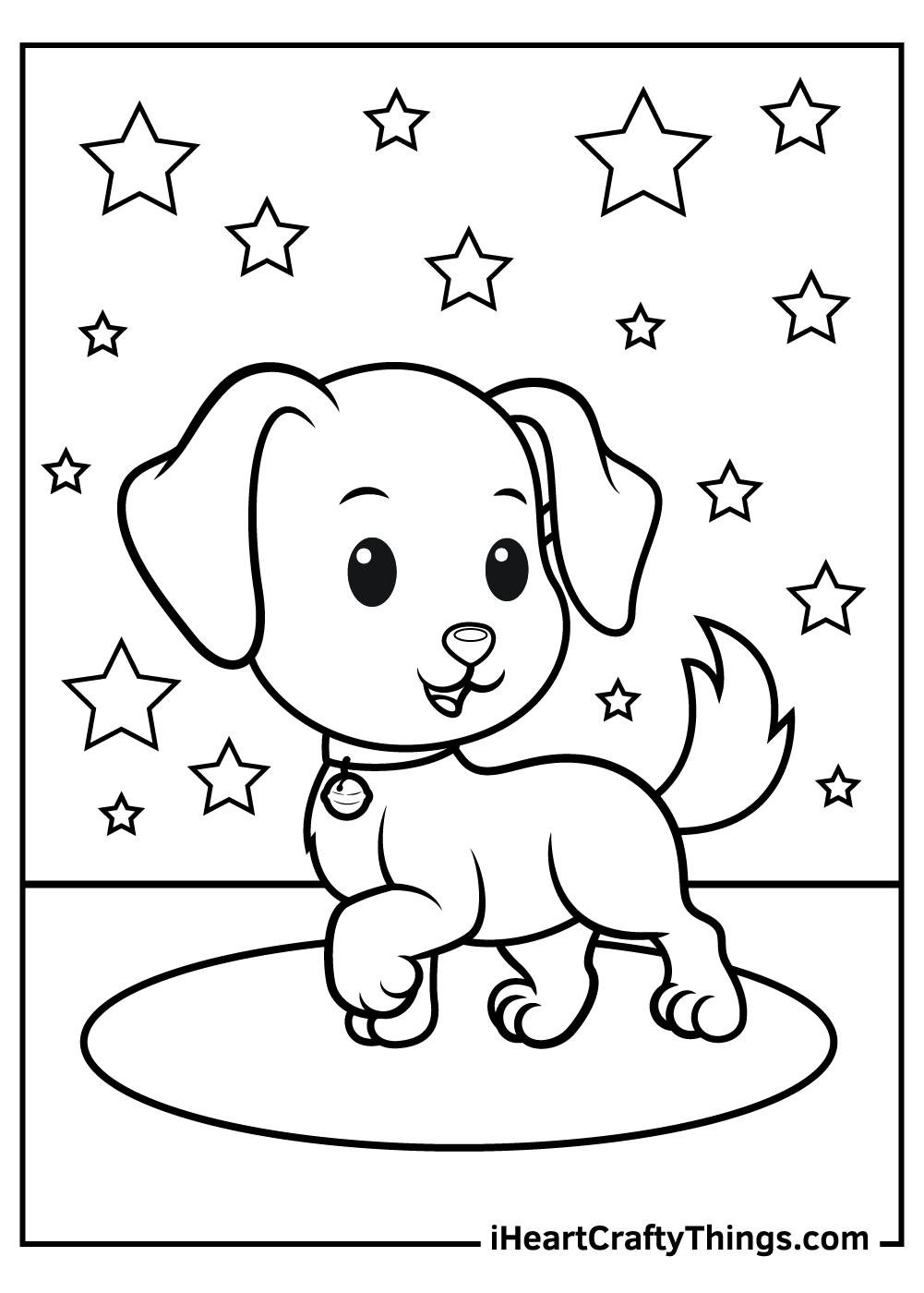 dog clipart coloring page