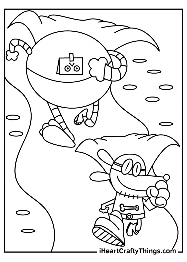 dog man coloring pages updated 2021