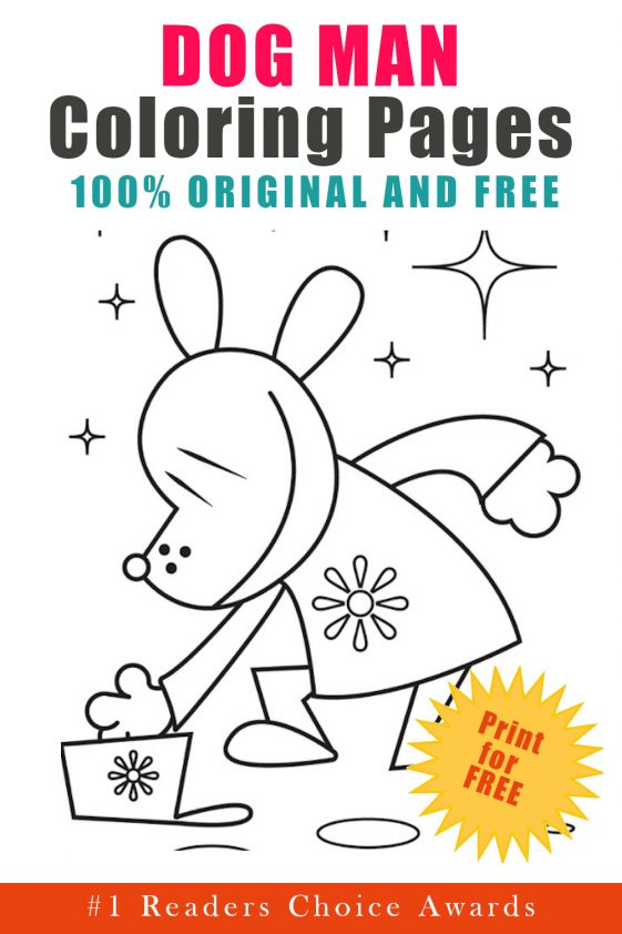 Dog Man Coloring Pages (100% Free Printables)