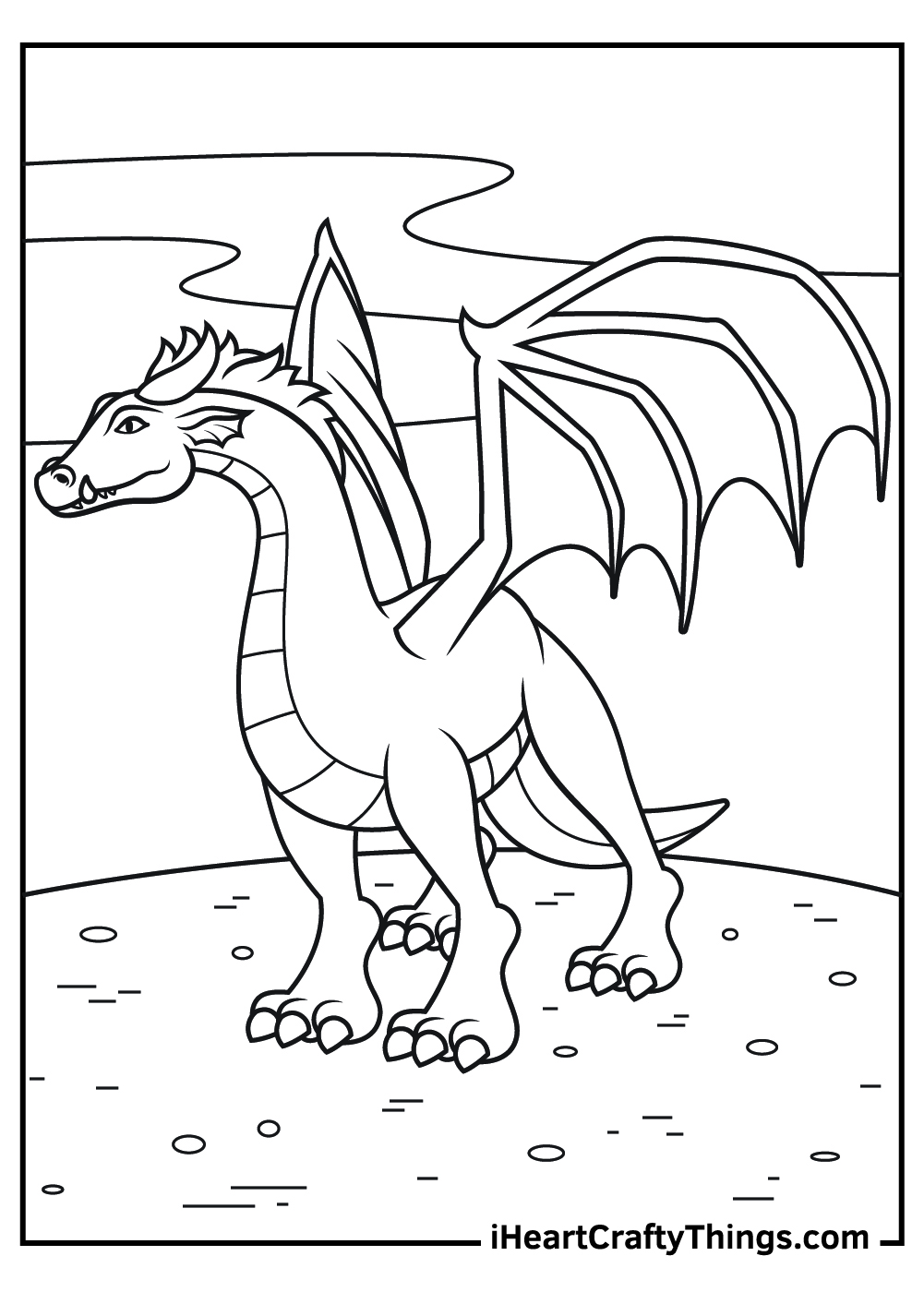 realistic water dragon coloring pages