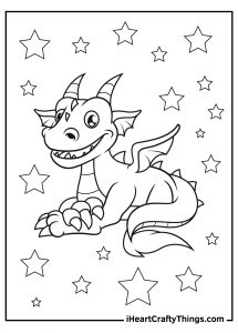 Dragon coloring pages featured image