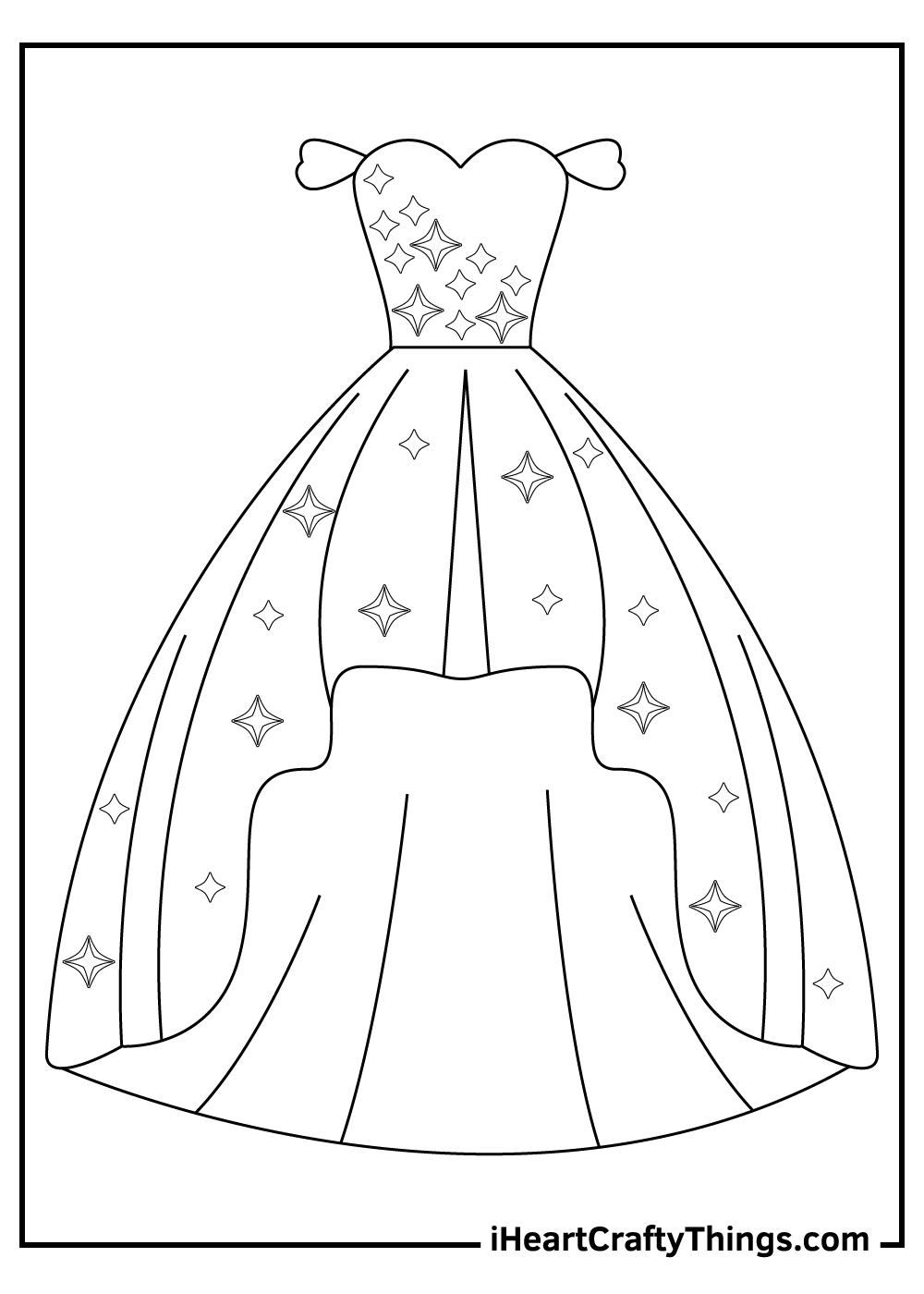 Printable Dress Coloring Pages