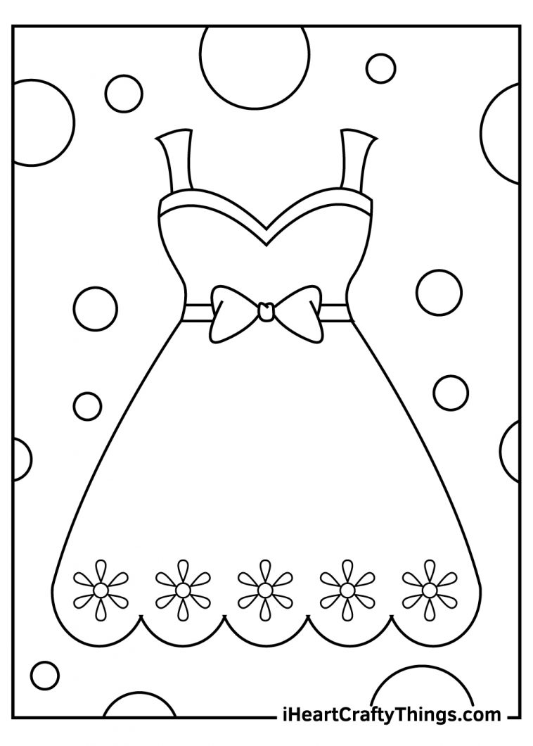 printable dress coloring pages updated 2021