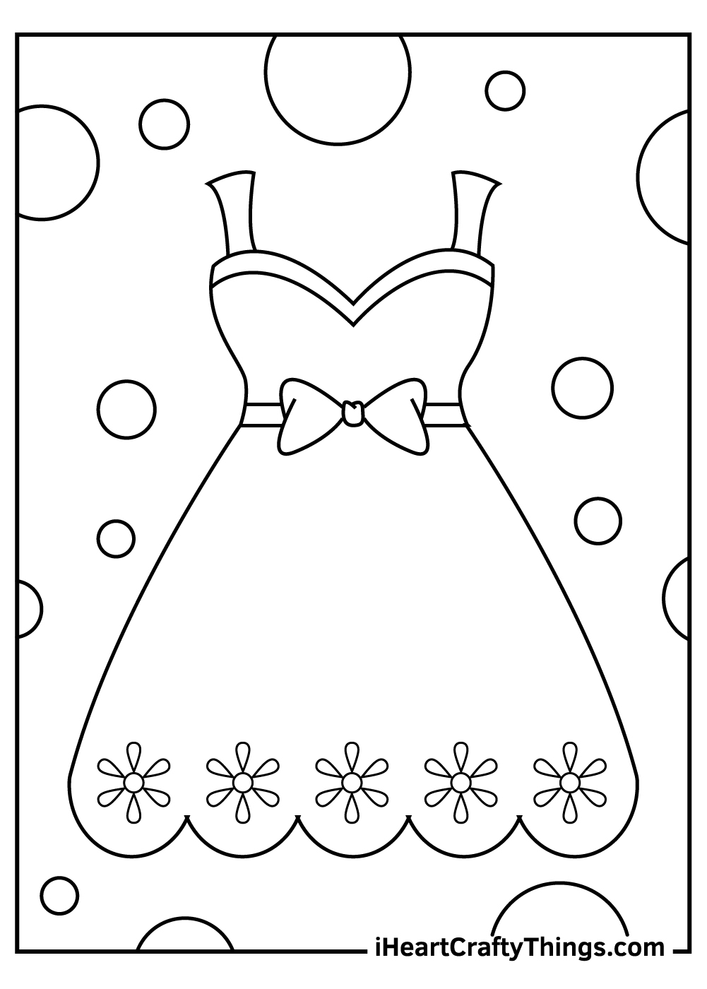 summer dress coloring page