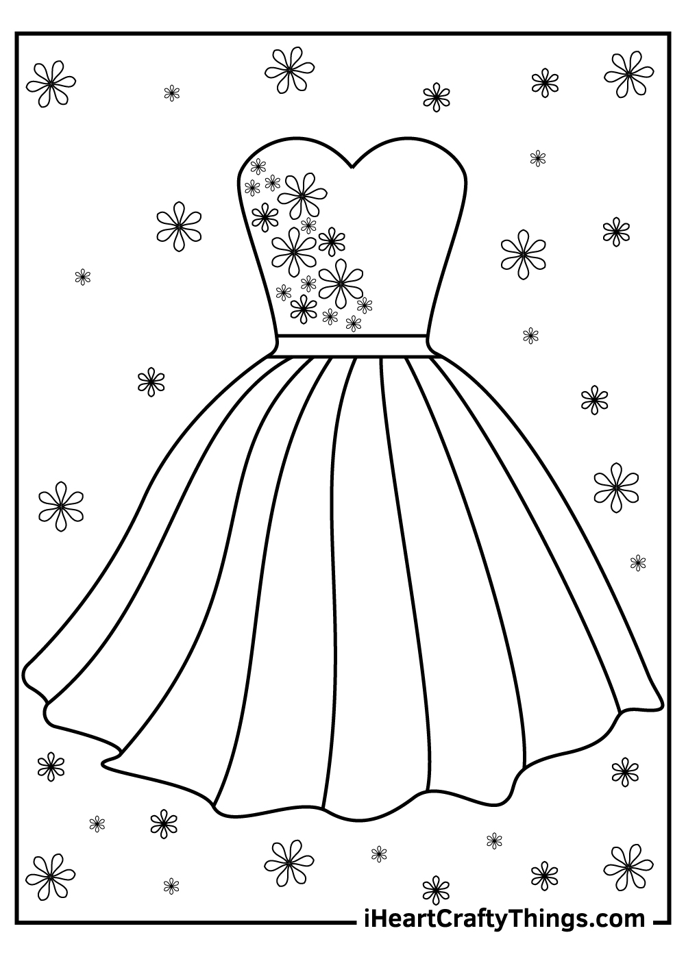 Prom Dress Coloring Page