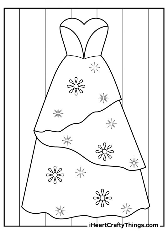 Dress Coloring Pages (100% Free Printables)