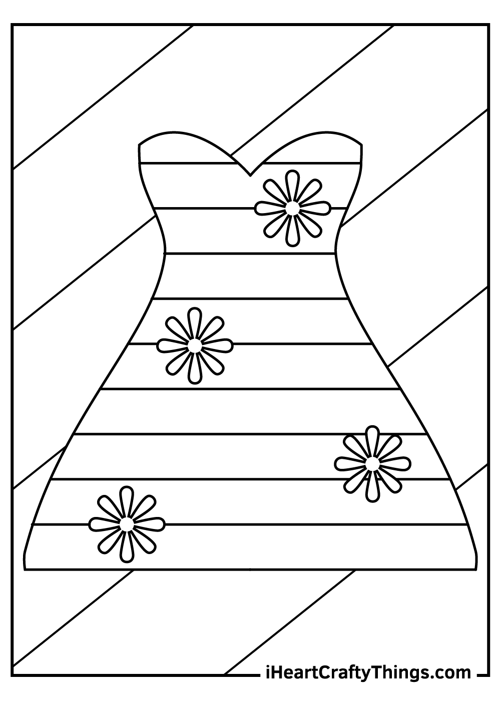 printable dress coloring pages updated 2022