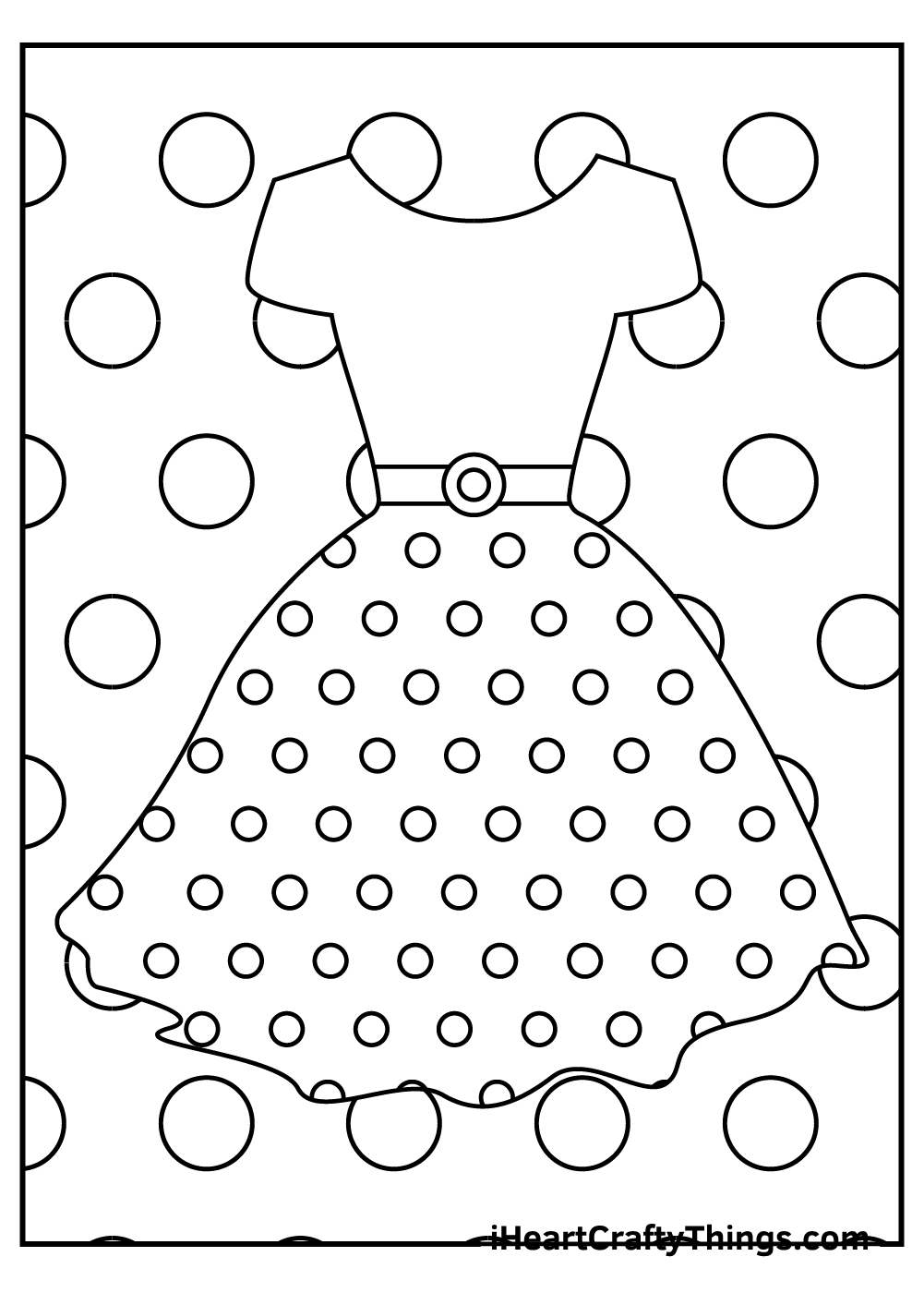 summer dress coloring page