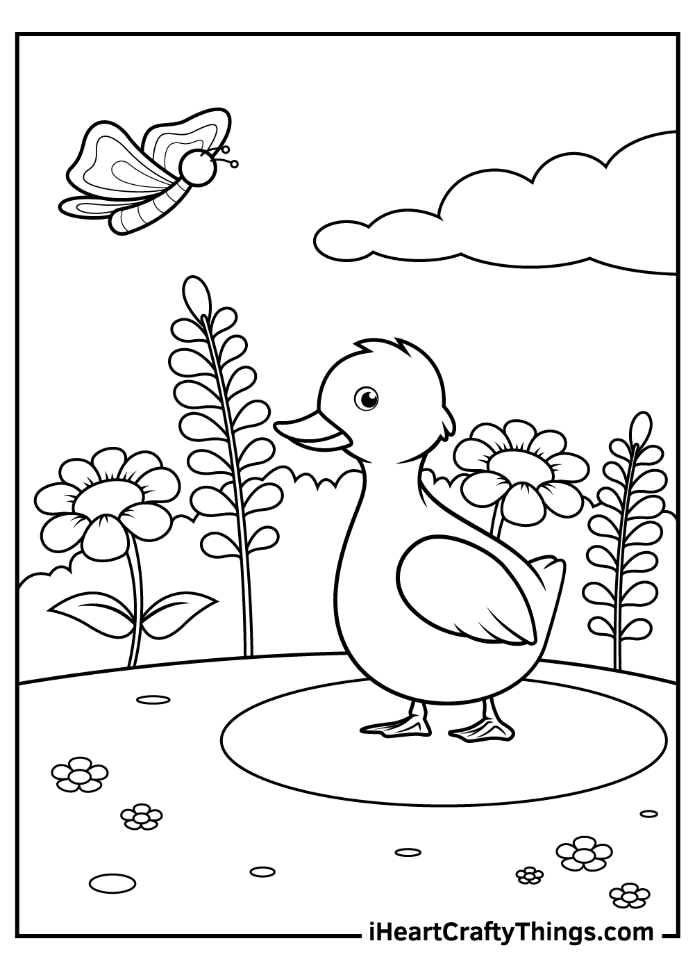 baby duck coloring pages free download