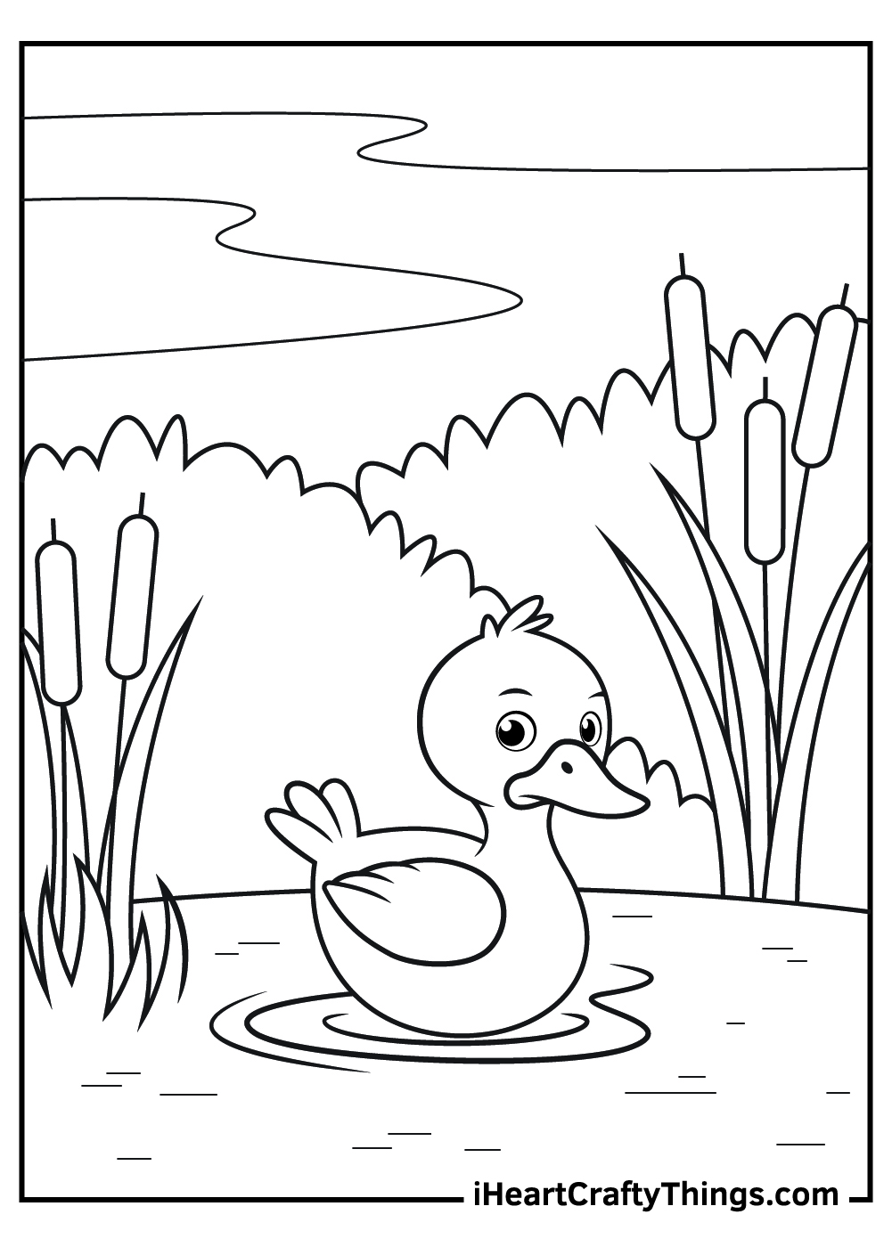 black and white baby duck coloring pages