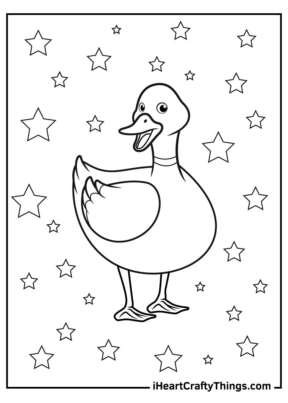 happy duck coloring pages free download