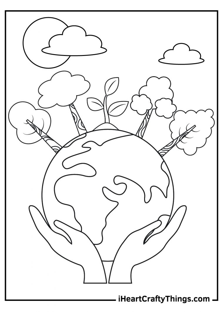 Earth Day Coloring Sheet Printable