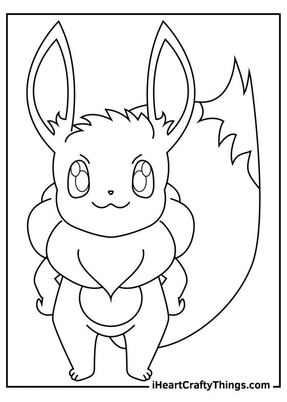 Eevee Pokemon Coloring Pages (100% Free Printables)