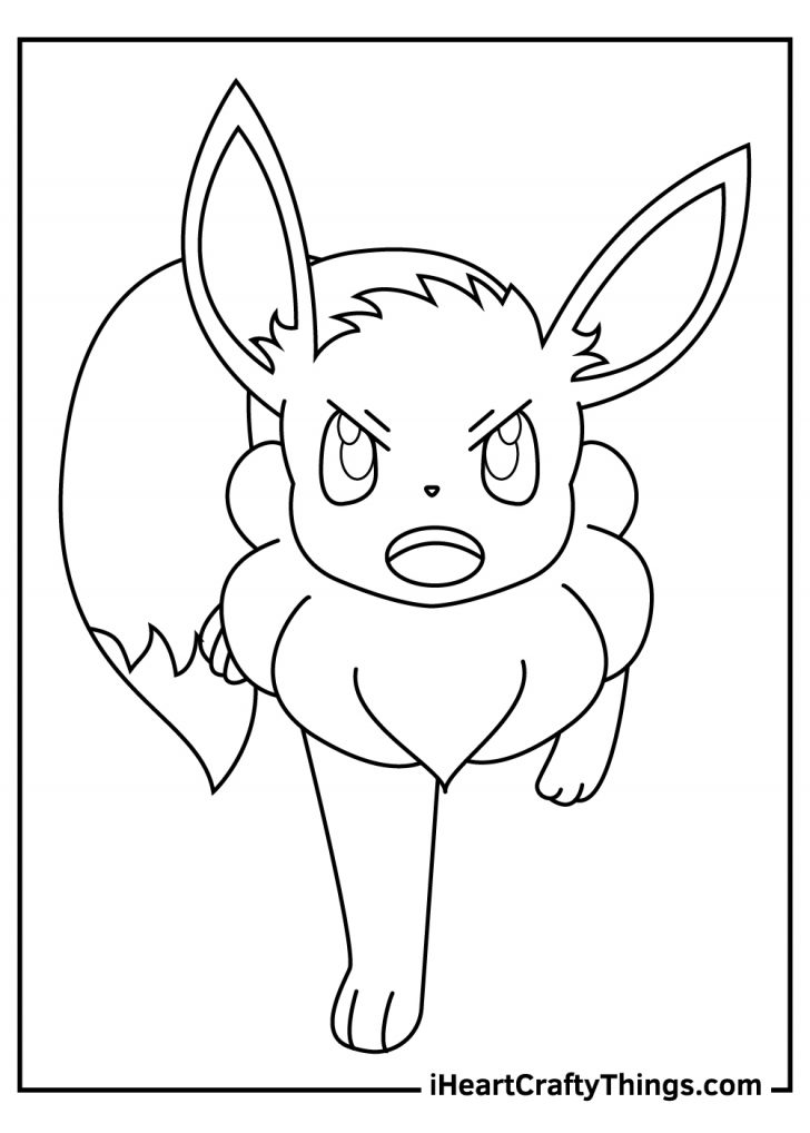 printable eevee pokemon coloring pages updated 2021