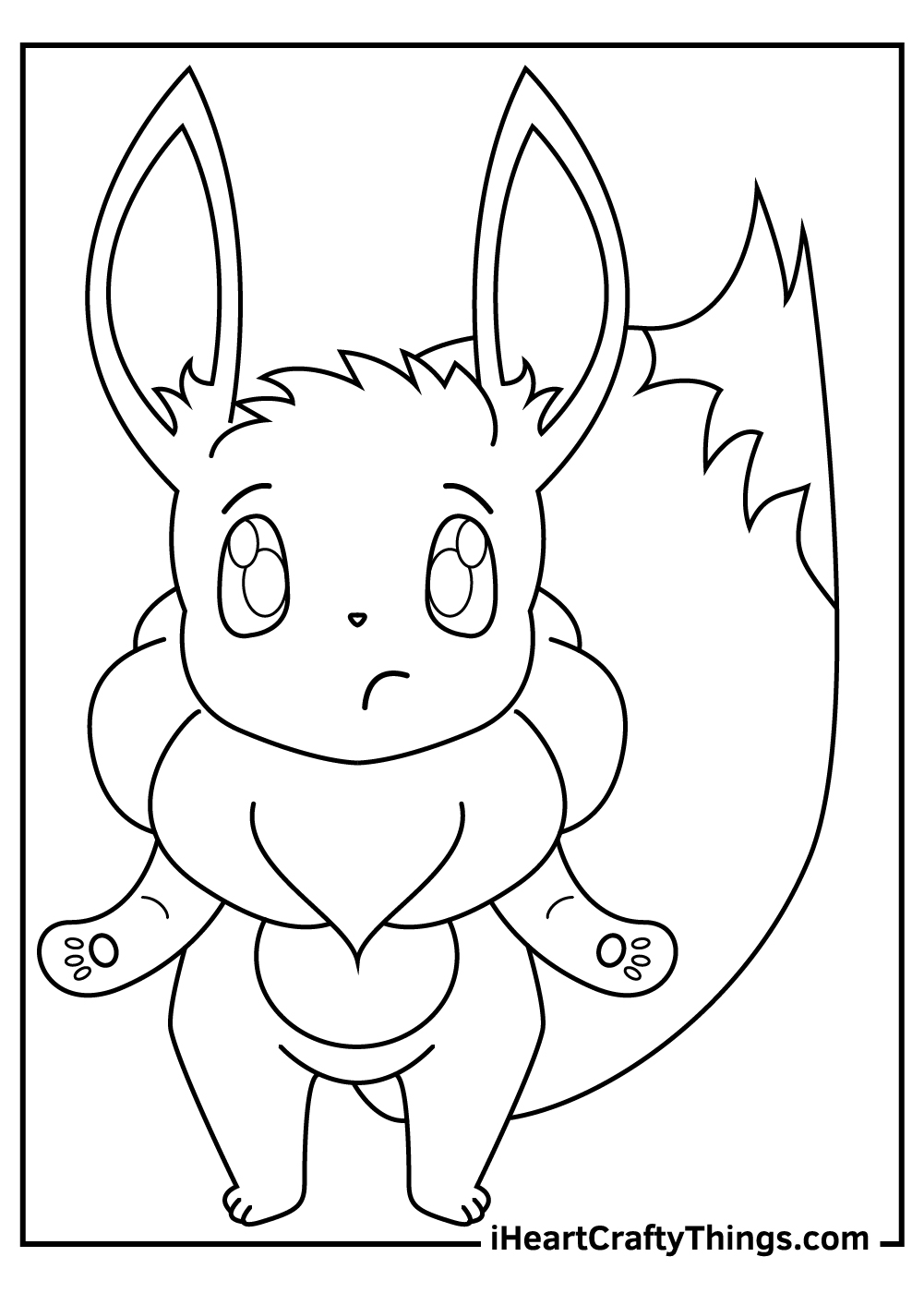 printable eevee pokemon coloring pages updated 2022