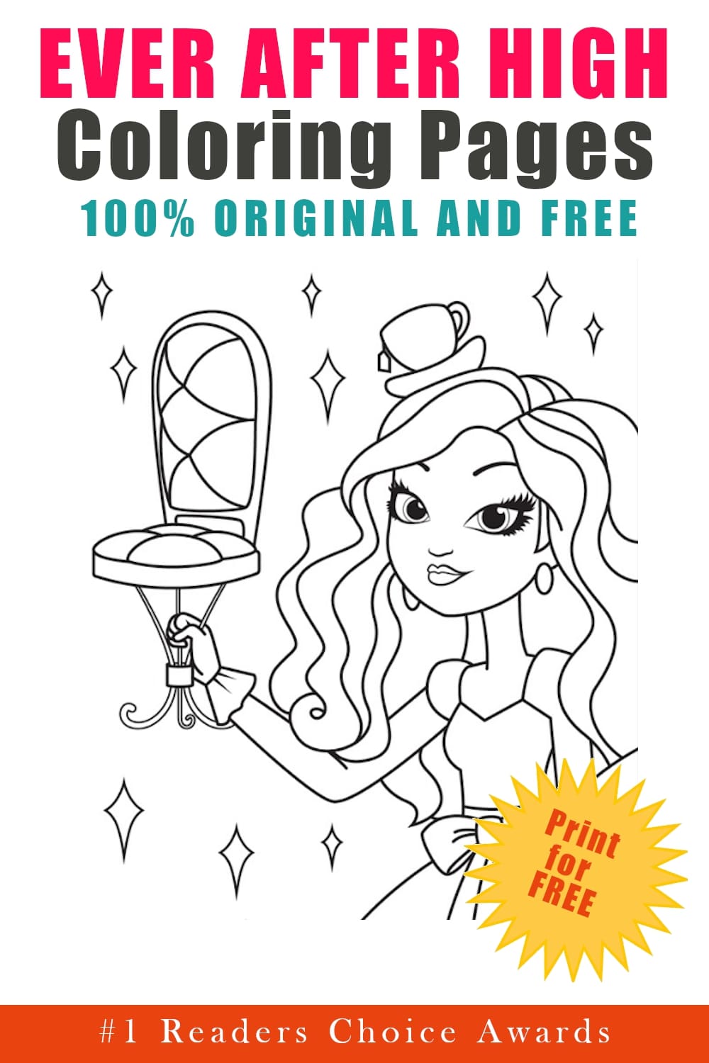 original and free ever after high coloring pages
