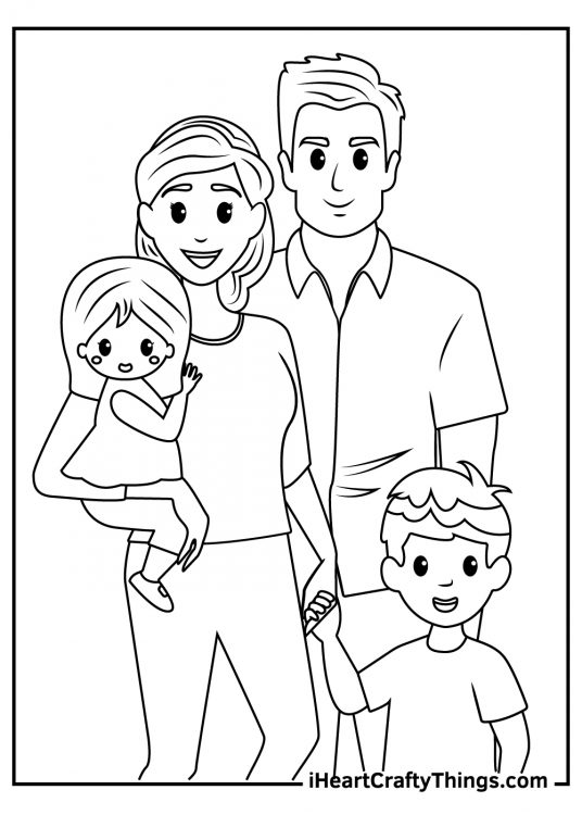 Printable Family Coloring Pages (Updated 2024)