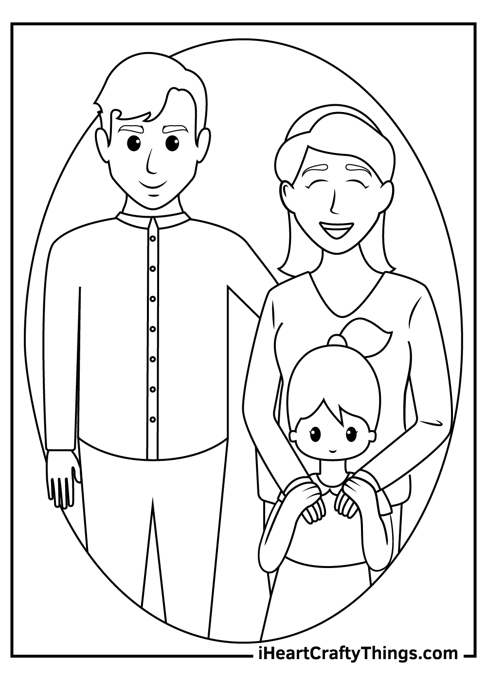 family coloring pages for children ready for download