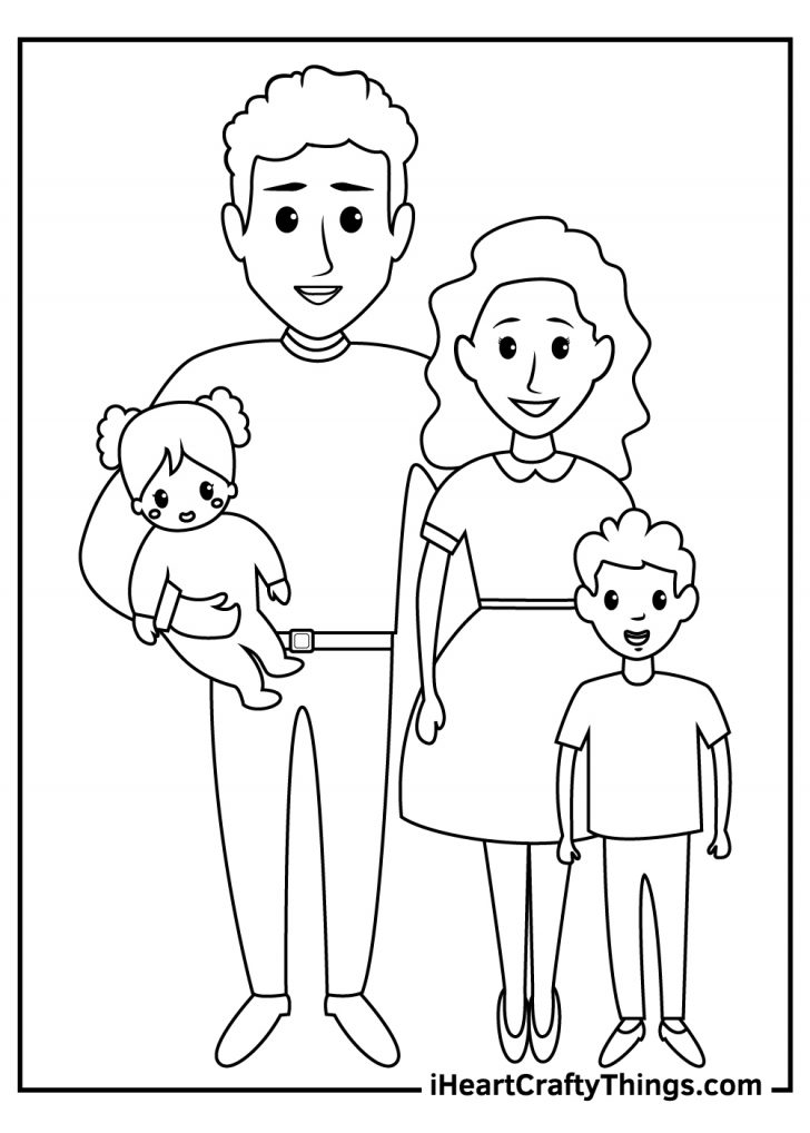 Family Coloring Pages Printable Printable Templates