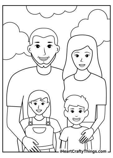 Printable Family Coloring Pages (Updated 2024)