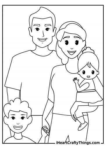 Printable Family Coloring Pages (Updated 2024)