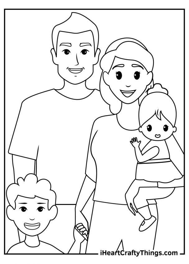 Printable Family Coloring Pages (Updated 2024)