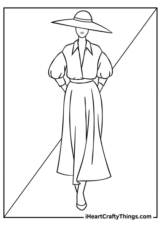 Fashion Coloring Pages (100% Free Printables)