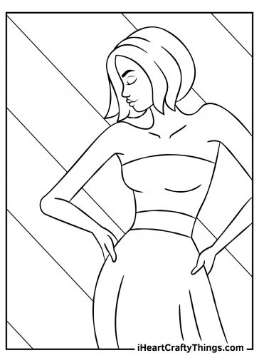 Fashion Coloring Pages (100% Free Printables)