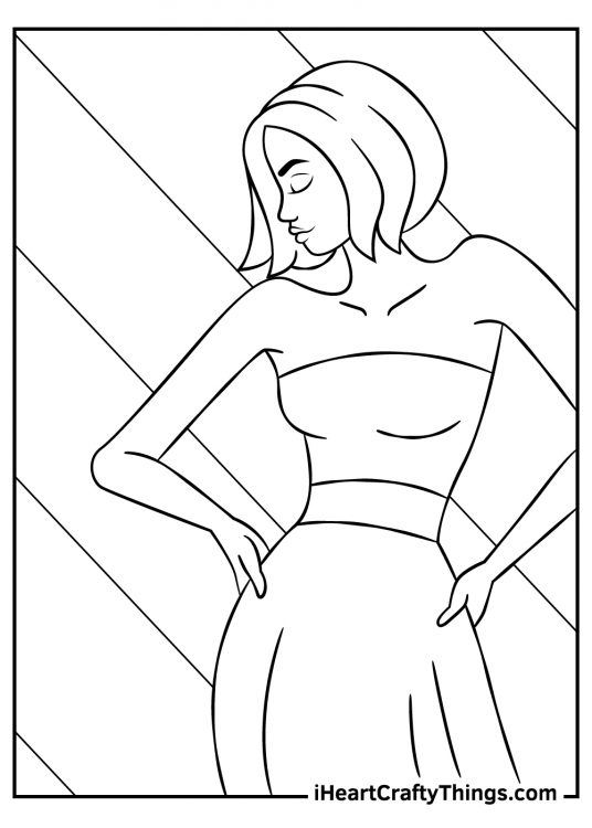 Fashion Coloring Pages (100% Free Printables)