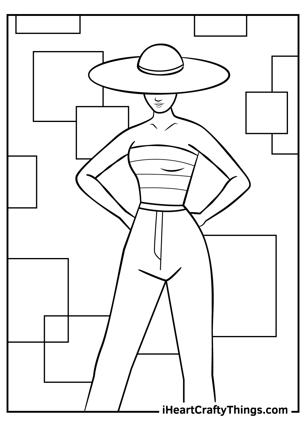 fasion coloring pages