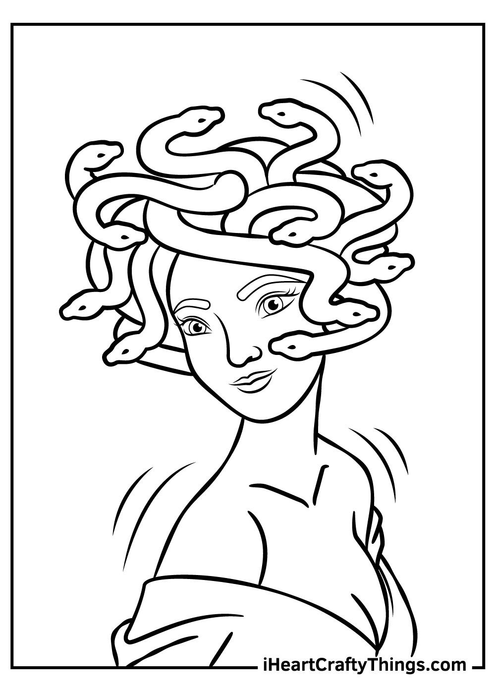 Medusa Greek mythology coloring pages 