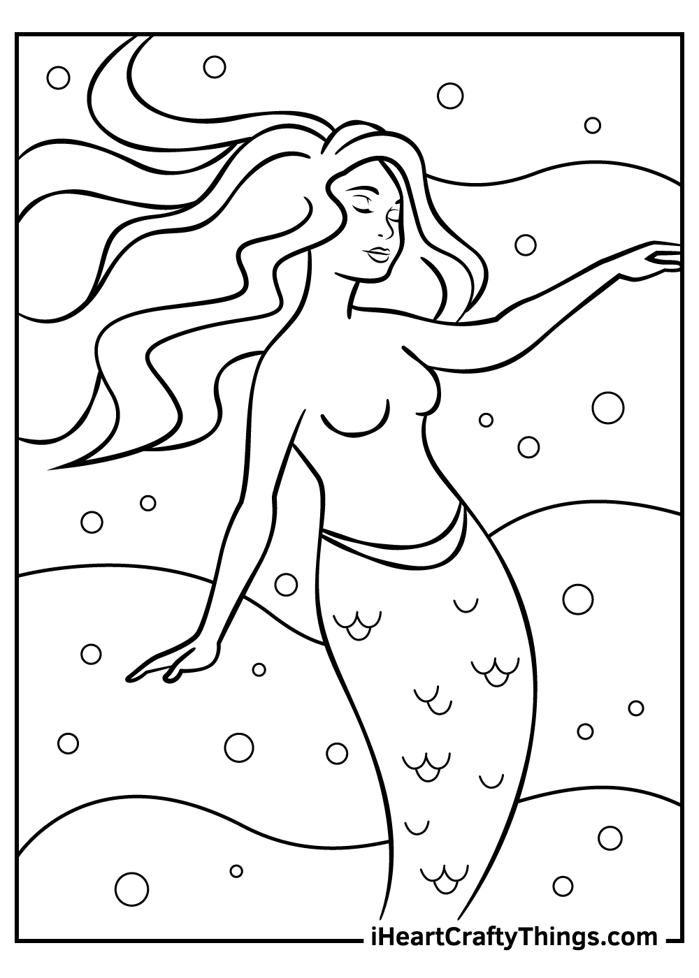 mermaid fantasy and mythology coloring pages printable