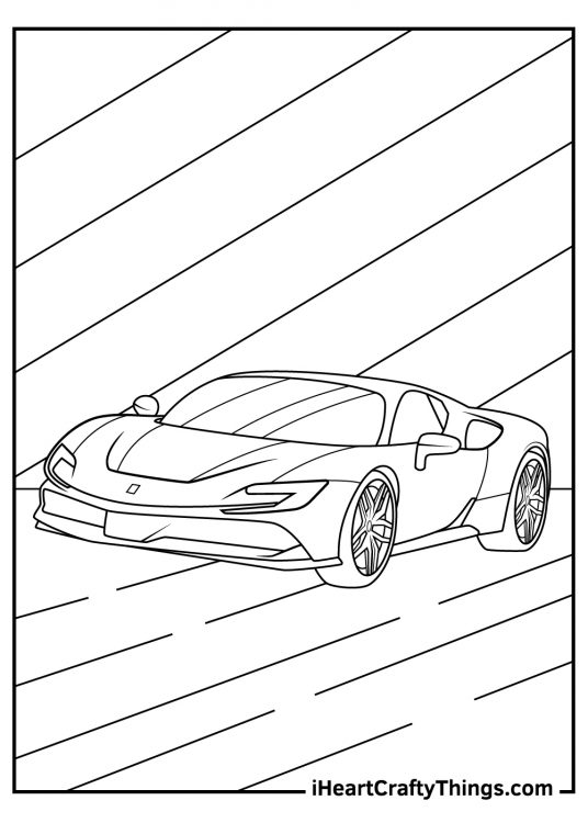 Ferrari Coloring Pages