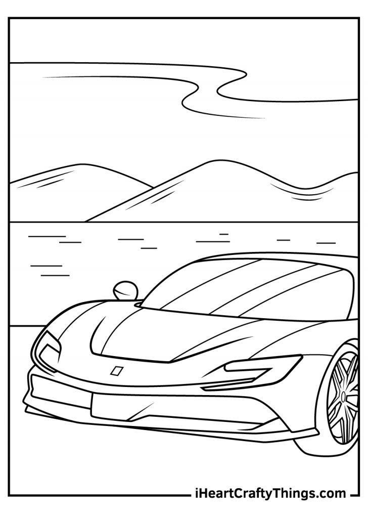 20 Ferrari Coloring Pages (100% Free Printables)