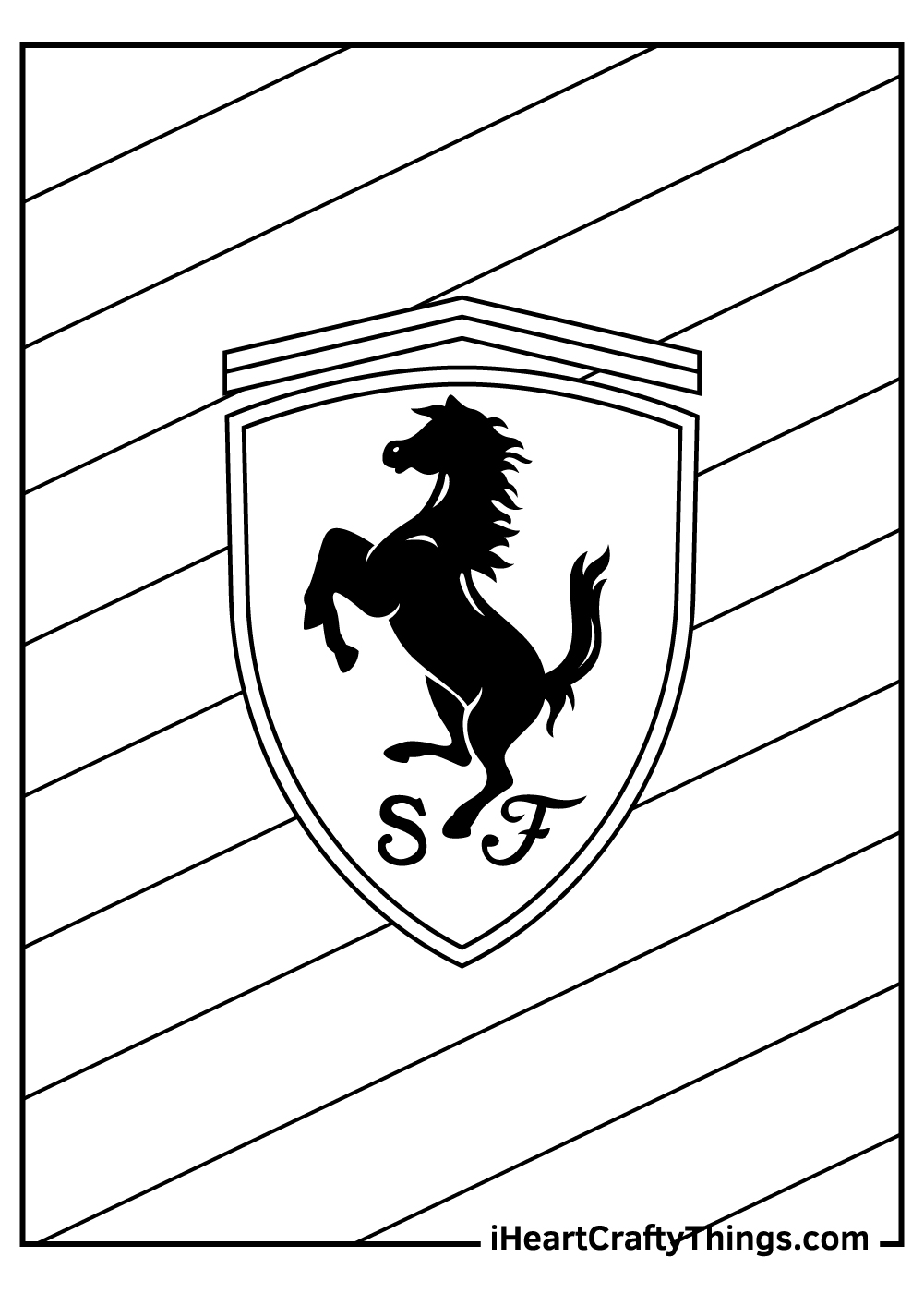 Ferrari F1 Coloring Pages