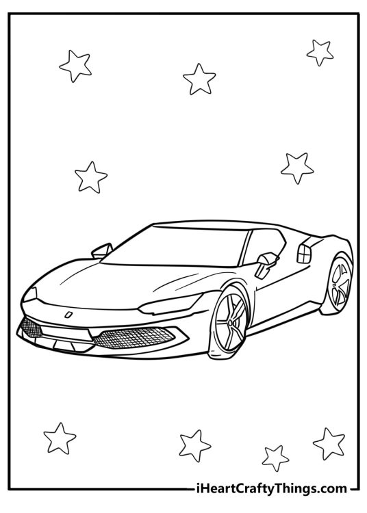 Ferrari 296 gtb coloring page