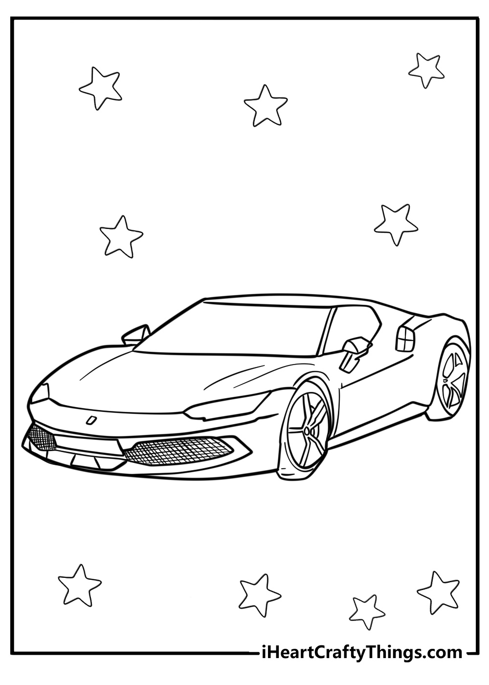 Ferrari 296 gtb coloring page