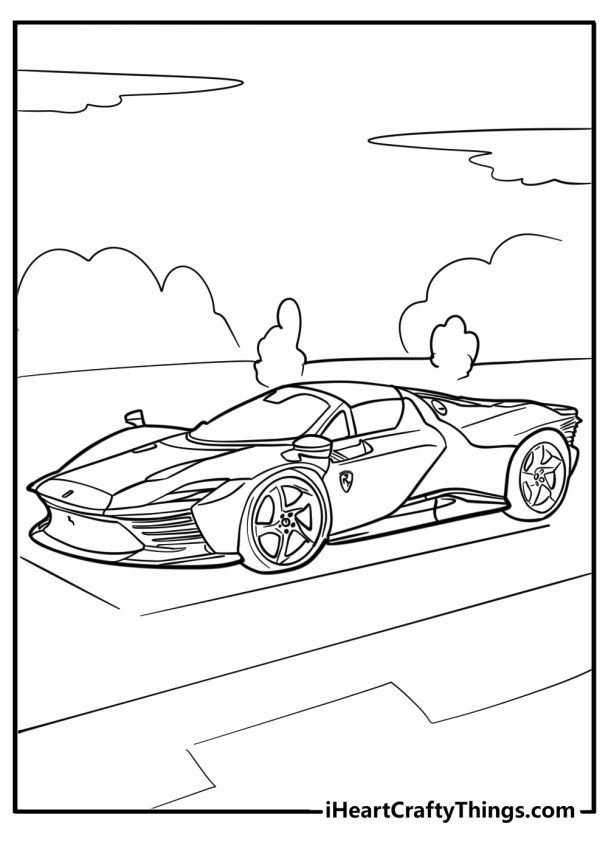 20 Ferrari Coloring Pages (100% Free Printables)