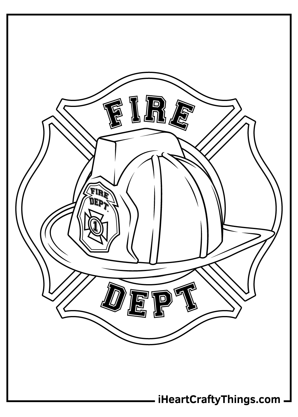fire department logo coloring pages free printable 