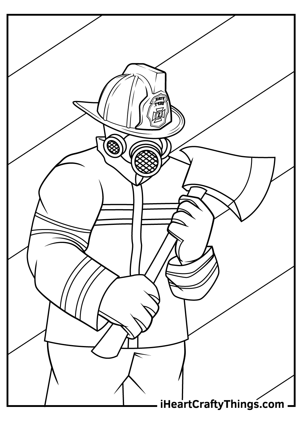 23 Firefighter Coloring Page GiancarloKalee