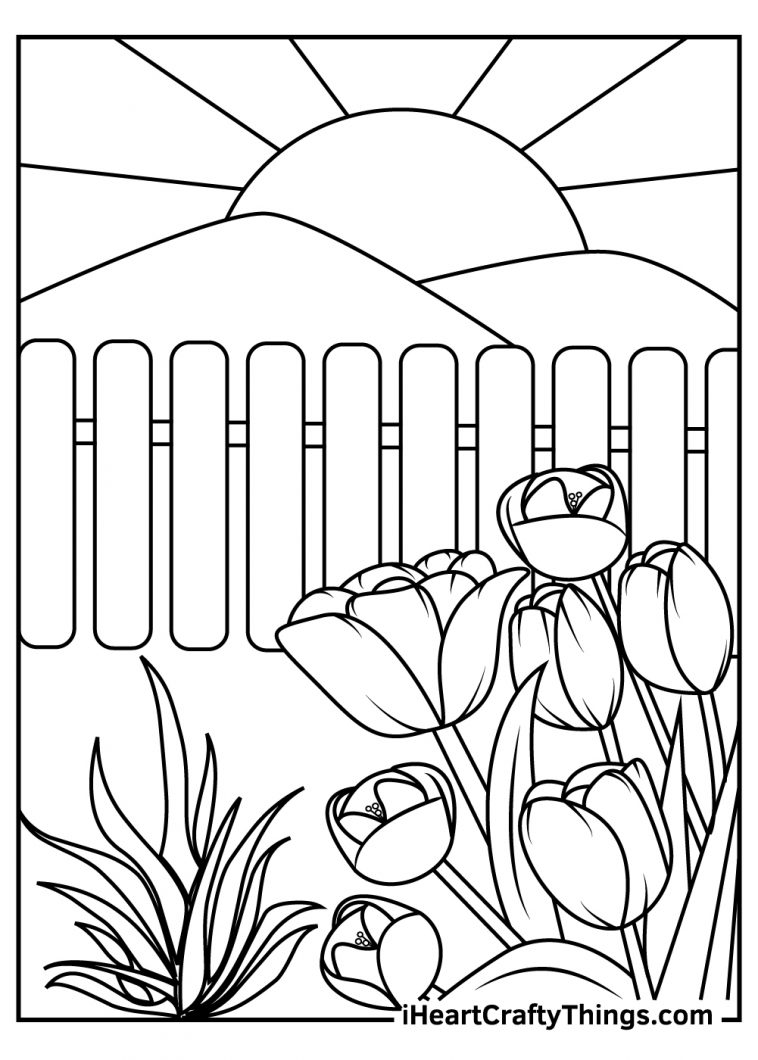 Garden Coloring Pages (100% Free Printables)
