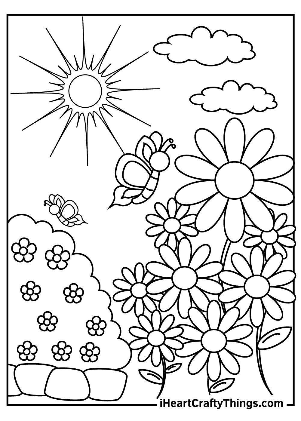 garden coloring pages for preschool