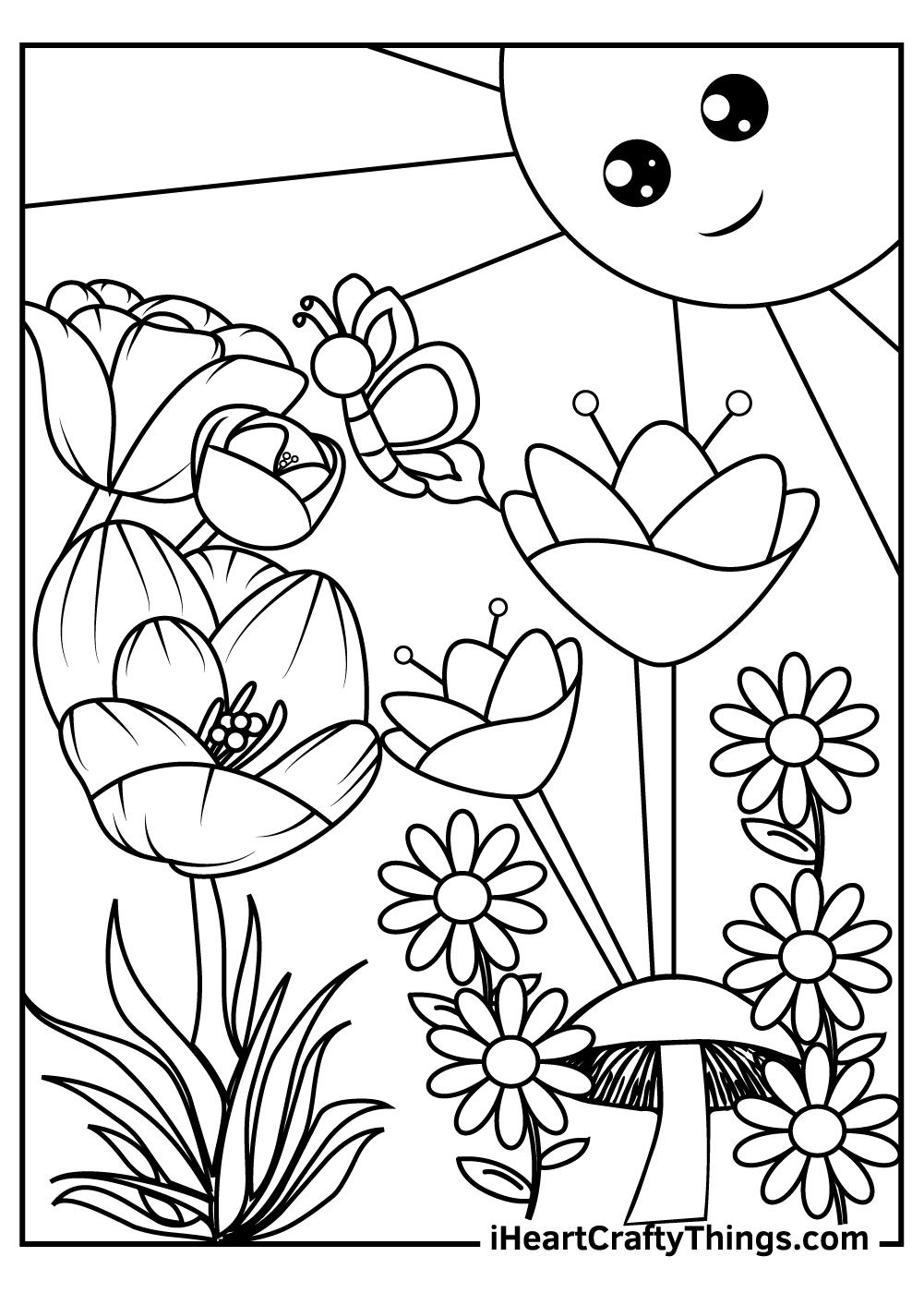 garden coloring pages for preschool free printable