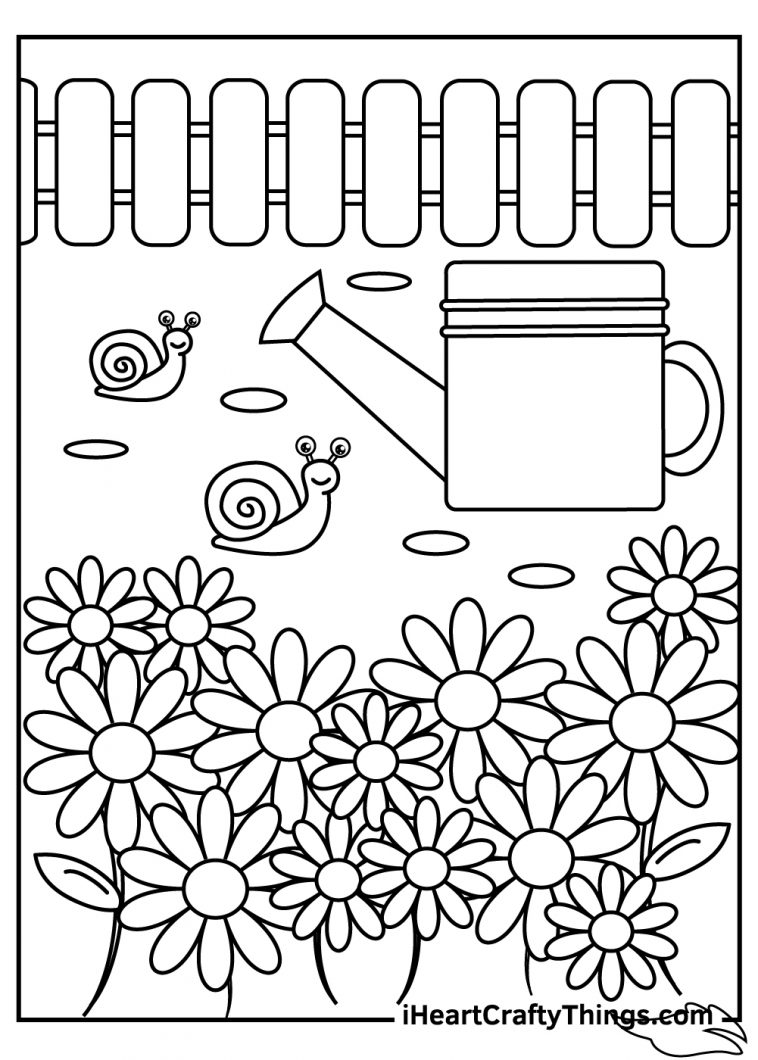 Garden Coloring Pages (100 Free Printables)