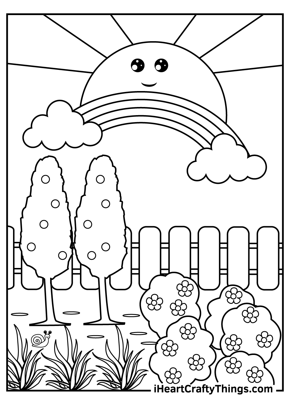 garden coloring pages for preschool