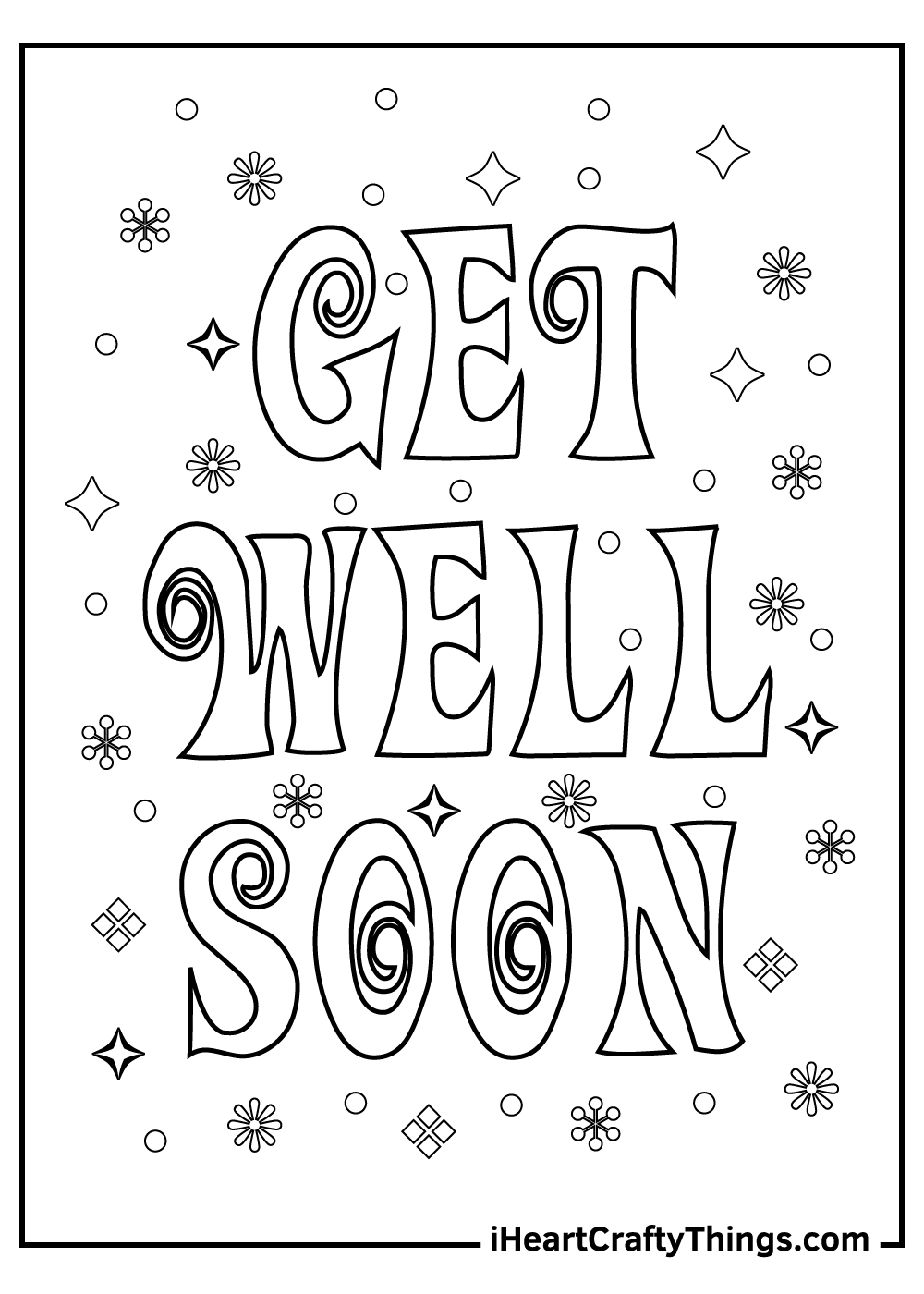 Printable Get Well Cards To Color Printable Form Templates And Letter